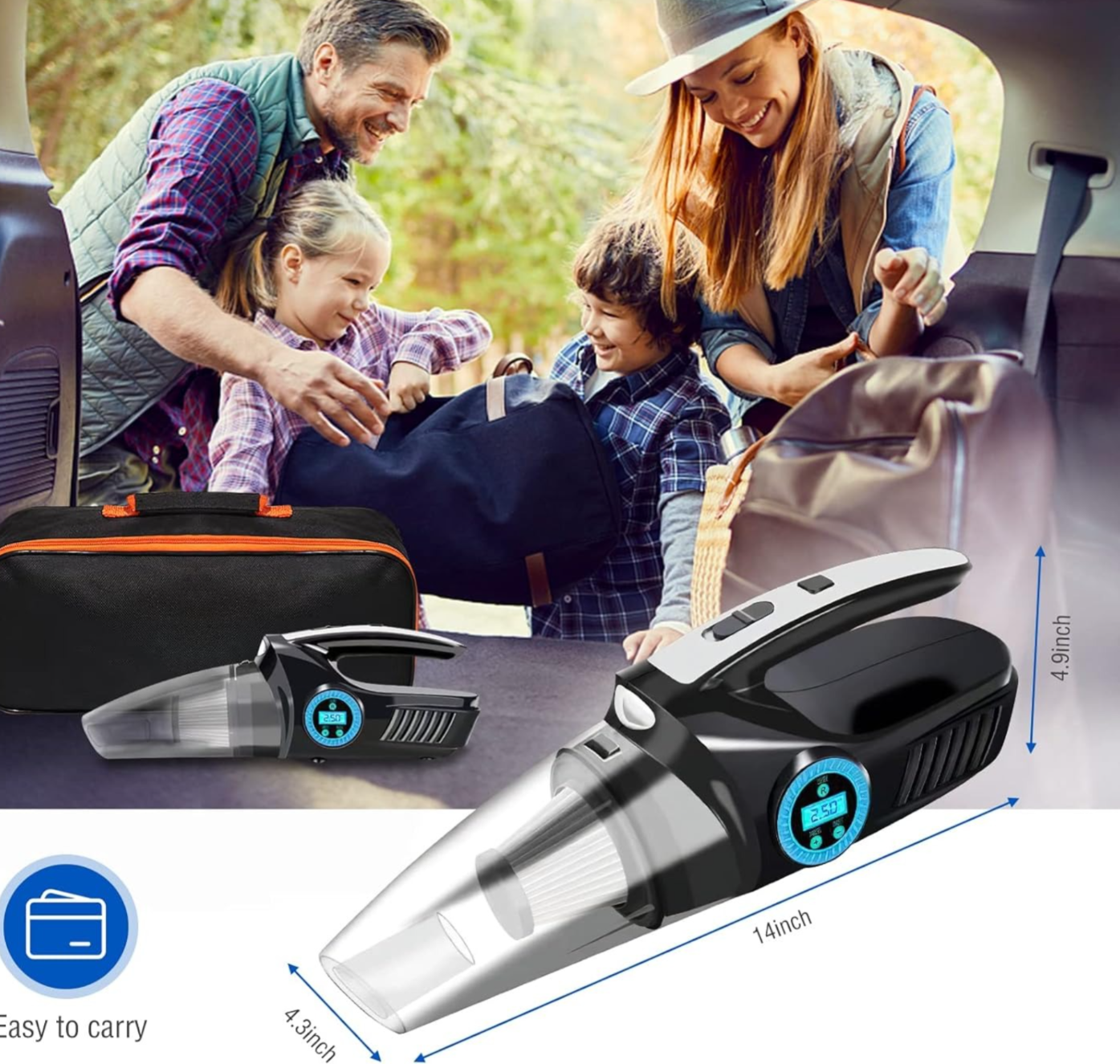 Aspiradora portatil para automovil